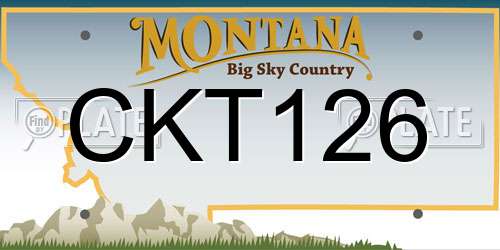 CKT126 Montana License Plate
