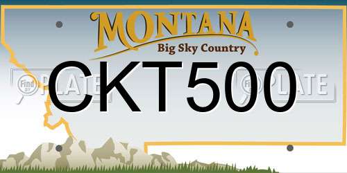 CKT500 Montana License Plate