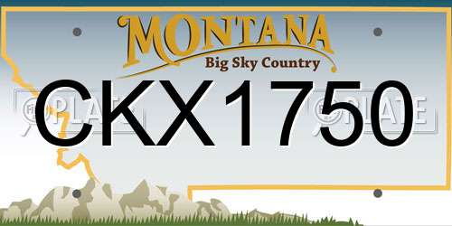 CKX1750 Montana License Plate