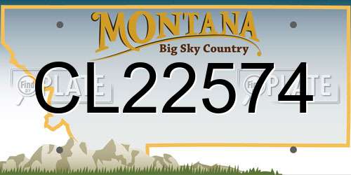 CL22574 Montana License Plate