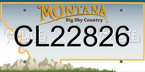 CL22826 Montana License Plate