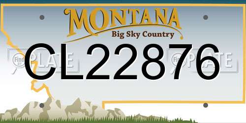 CL22876 Montana License Plate
