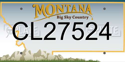 CL27524 Montana License Plate