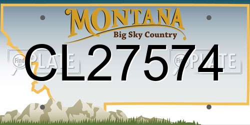 CL27574 Montana License Plate