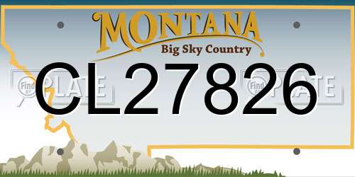 CL27826 Montana License Plate
