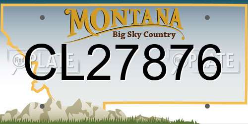 CL27876 Montana License Plate