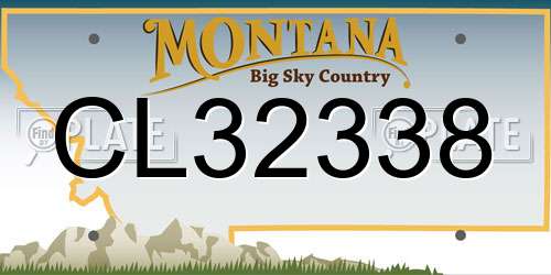CL32338 Montana License Plate