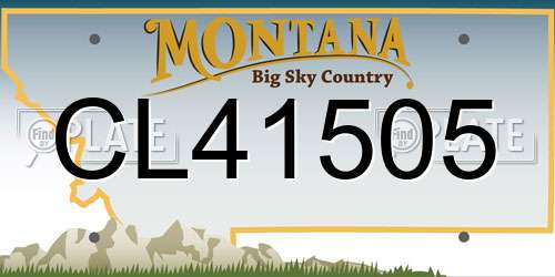CL41505 Montana License Plate