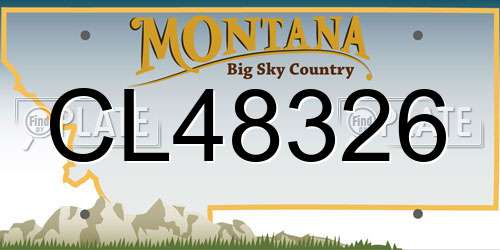 CL48326 Montana License Plate
