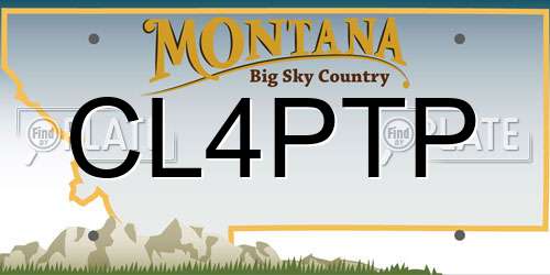 CL4PTP Montana License Plate