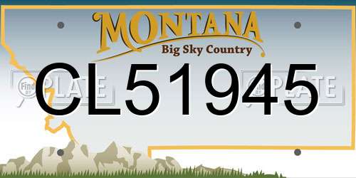 CL51945 Montana License Plate