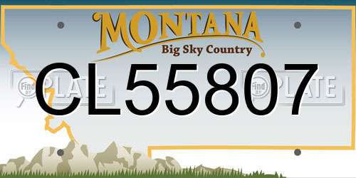 CL55807 Montana License Plate