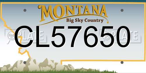 CL57650 Montana License Plate