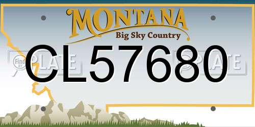 CL57680 Montana License Plate