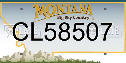 CL58507 Montana License Plate