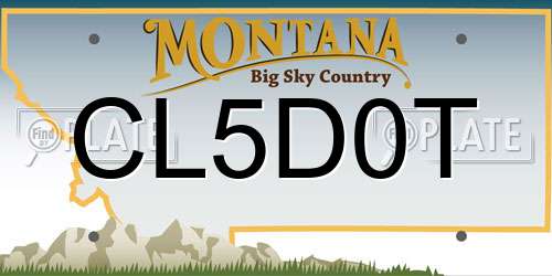 CL5D0T Montana License Plate