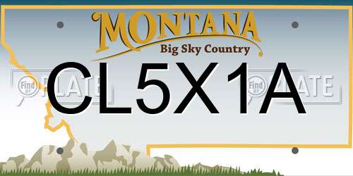 CL5X1A Montana License Plate
