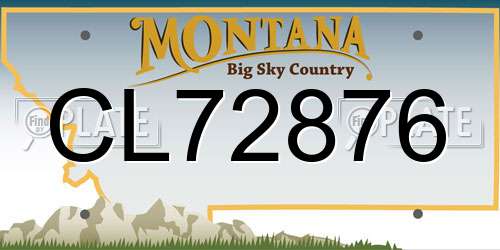 CL72876 Montana License Plate