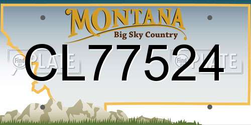 CL77524 Montana License Plate