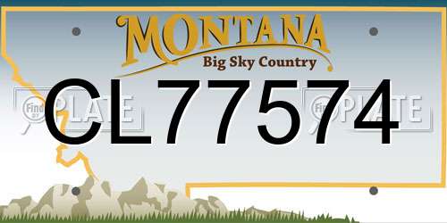 CL77574 Montana License Plate