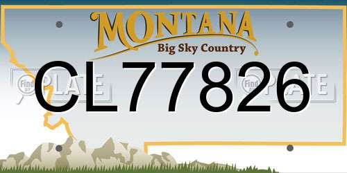 CL77826 Montana License Plate