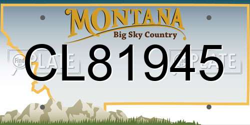 CL81945 Montana License Plate