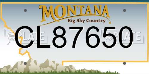 CL87650 Montana License Plate