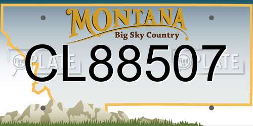 CL88507 Montana License Plate