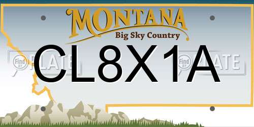 CL8X1A Montana License Plate