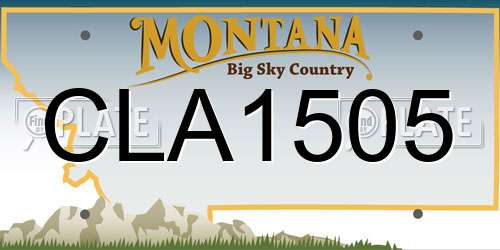CLA1505 Montana License Plate