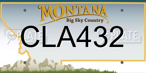 CLA432 Montana License Plate