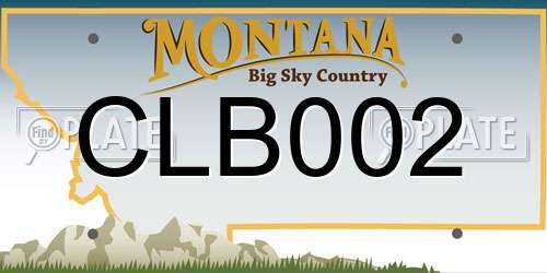 CLB002 Montana License Plate