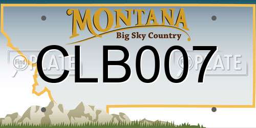 CLB007 Montana License Plate