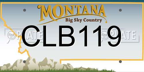 CLB119 Montana License Plate