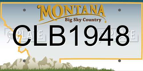 CLB1948 Montana License Plate