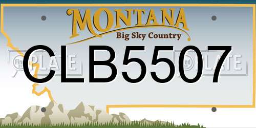 CLB5507 Montana License Plate
