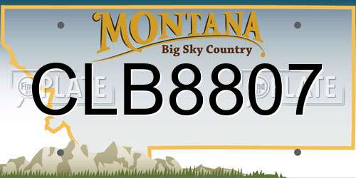 CLB8807 Montana License Plate