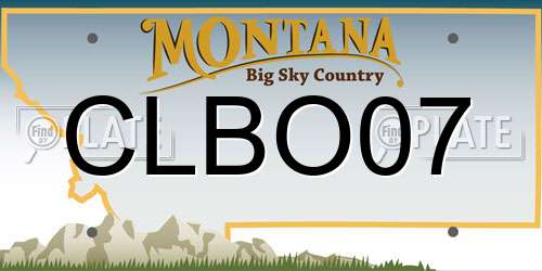 CLBO07 Montana License Plate