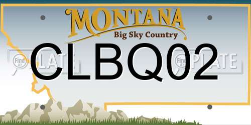CLBQ02 Montana License Plate