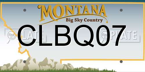 CLBQ07 Montana License Plate