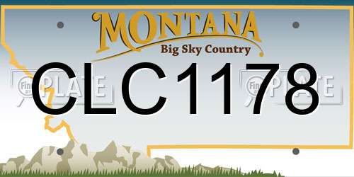 CLC1178 Montana License Plate