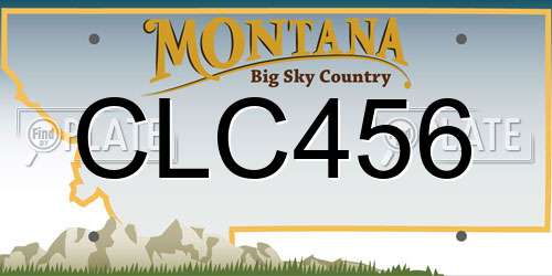 CLC456 Montana License Plate