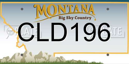 CLD196 Montana License Plate