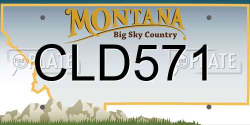 CLD571 Montana License Plate