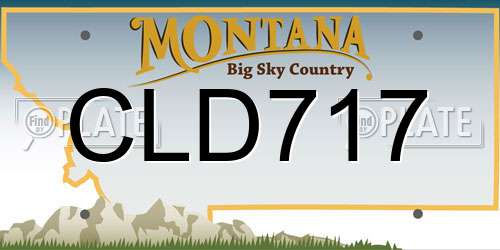 CLD717 Montana License Plate