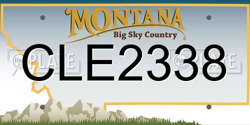 CLE2338 Montana License Plate