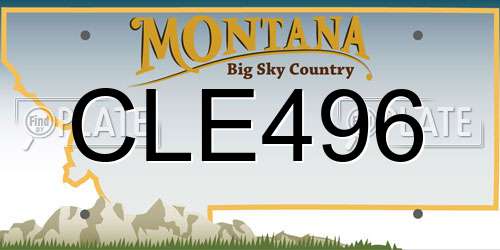 CLE496 Montana License Plate