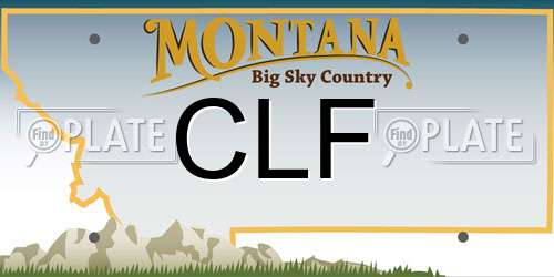 CLF Montana License Plate