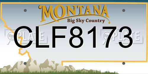 CLF8173 Montana License Plate