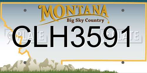 CLH3591 Montana License Plate